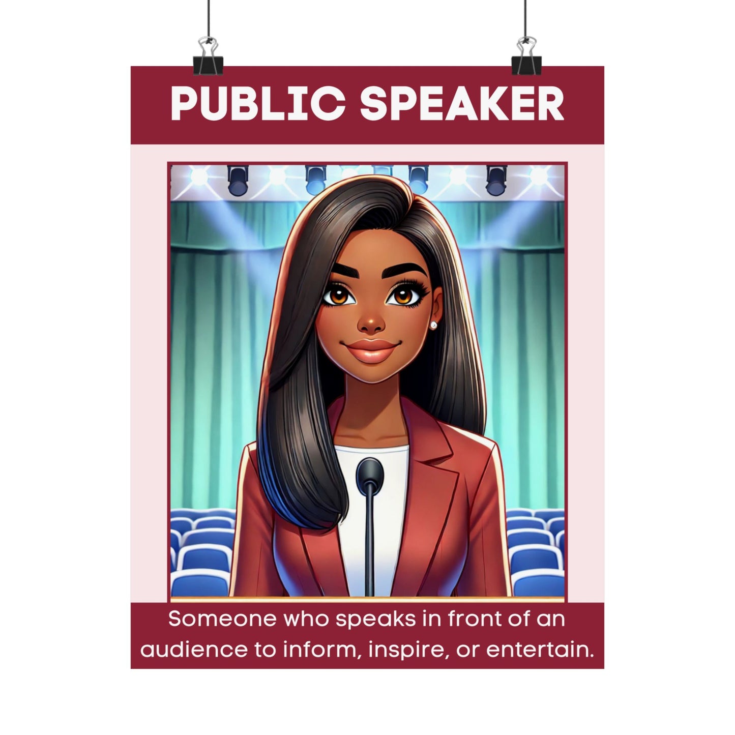 Paula - Public Speaker Poster