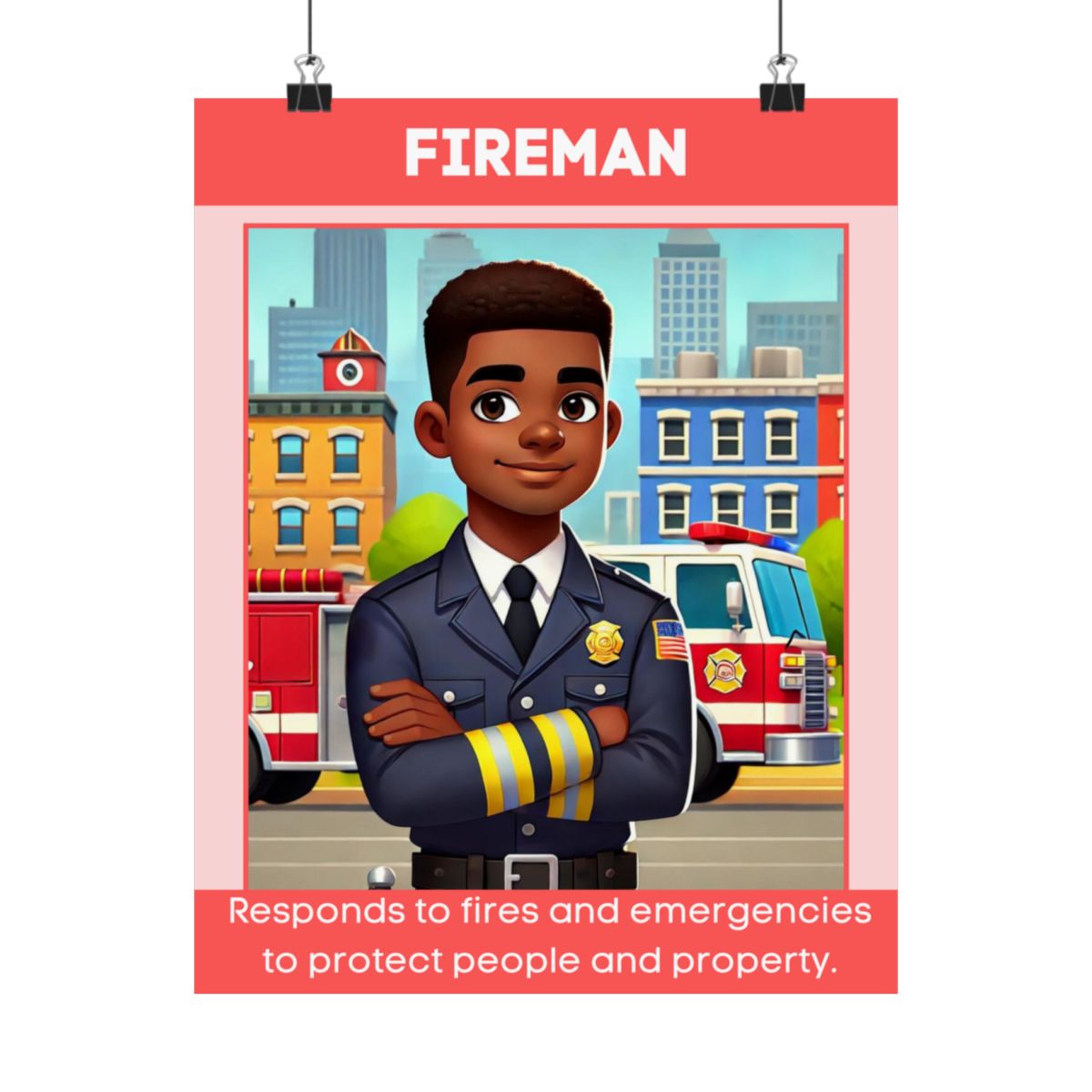 Fireman - Digital Poster